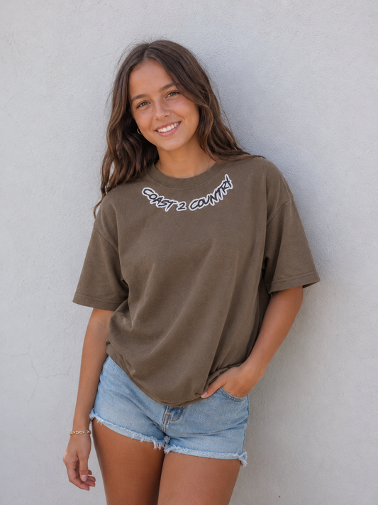KHAKI LILAC tee