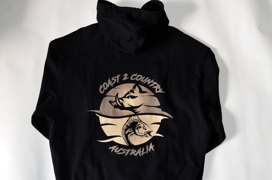 KHAKI LOGO HOODIE